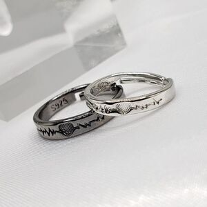 Brand New S925 Silver Couples Rings With Hearts